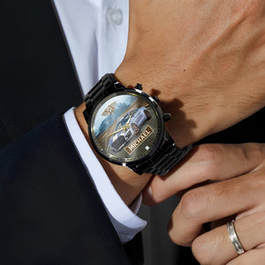 Vintage Route 66 - Personalized Car Photo Hand Watch CH07 895766