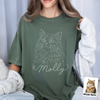 Custom Dog Cat Photo Portrait Line Art Shirt - Personalized Pet Lover Gift CH07 911366