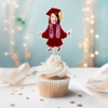 Custom Photo Graduation Gift - Personalized Cupcake topper, Class Of 2026, High School Graduation Gift, Photo Portrait Cupcake Topper HO82 901398