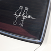 Custom Adorable Dog Cat Line Art - Personalized Car Window Decal Sticker CH07 910292