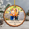 Custom Photo The Year I Went on My First Hunt Wooden Ornament, Personalized Hunting Keepsake TH10 171357