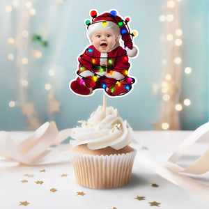 Custom Baby Photo You Are My Perfect Christmas Cupcake Toppers LM32 893911