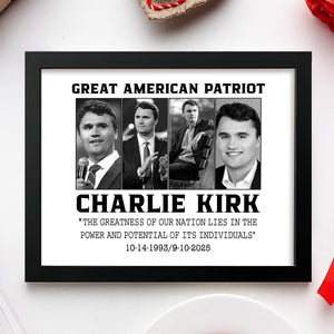 Great America Patriot Prayers Up for Charlie Kirk Memorial Picture Frame HO82 65742