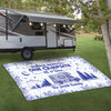 Personalized Camping Patio Rug Toile De Jouy Style For Happy Campers HA75 892656
