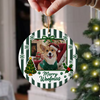 Custom Dog Cat Photo Merry Christmas Ceramic Ornament, Personalized Gift For Pet Lovers HA75 919144
