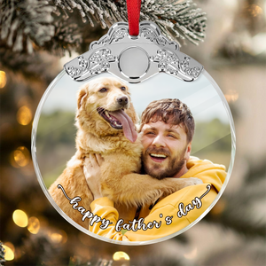 Custom Dog Cat Photo Metal Glass Ornament For Christmas TH10 894747