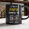 Personalized This Papa Belongs To Us Black Mug Gift For Father’s Day HA75 921444