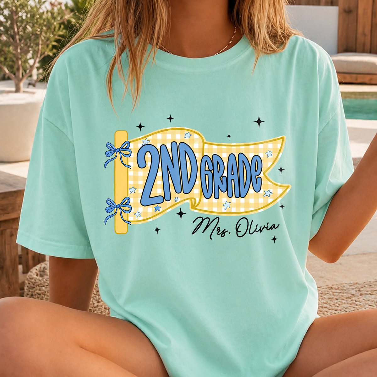 Custom Grade & Teacher Name Comfort Shirt - Personalized Teacher Gift CH07 180116