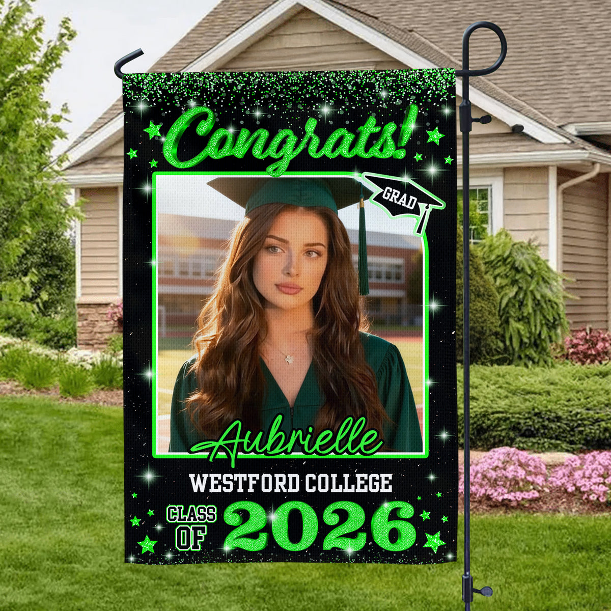 Custom Photo Class of 2026 Garden Flag Congrat Grad Gift, Graduation Decorations CH07 910756