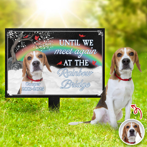 One By My Side Forever In My Heart Custom Dog Cat Memorial Photo Garden Stake CH07 896346