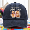 Custom Photo The American Dog Dad Dog Mom Washed Denim Baseball Cap TH10 894115