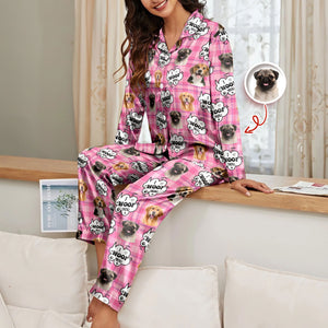 Custom Photo I Woof You - Personalized Pajamas Gift For Dog Lovers HO82 894382