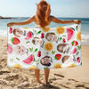 Custom Cute Face Watercolor Tropical Summery Beach Towels LM32 893449