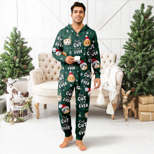 Custom Face Cute Best Dad, Mom Ever Christmas Onesie Pajamas LM32 897285