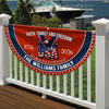 Custom Family Name Faith, Family & Freedom 250th Anniversary of America Non-Pleated Fan Flag CH07 910236