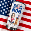 Personalized American Dog Mom Dog Mum And Dog 3D Inflated Effect Fat Tumbler HA75 920304