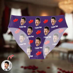 Custom Photo I Love You Underwear For Women Funny Valentine Gift CH07 910098