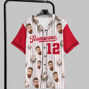 Custom Photo Sport Lovers Baseball Jersey Shirt With Team Name CH07 896178