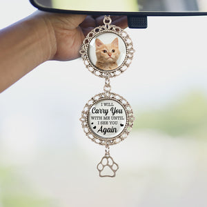 Custom Photo Always On My Mind For Pet Memorial Car Hanging Ornament With Charm TH10 892459