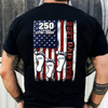 America 250 Best Dad Ever Back Shirt, Custom Footprint Kids Names T-Shirt For Dad CH07 910994