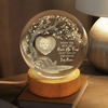 Custom Photo Engraved Crystal Ball LED Night Light Personalized Memorial Gift HO82 901420
