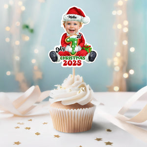Custom Photo Santa Baby Christmas Cupcake Toppers LM32 893913