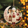 Personalized Gift Grandparents With Grandkids Moon Love Acrylic Ornament LM32 895623
