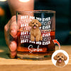 Custom Photo Best Dog Dad Ever Rock Glass - Father’s Day Gift for Dog & Cat Owners HA75 921374