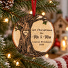 Personalized First Christmas as Mr & Mrs Layered Wood Ornament HA75 919268