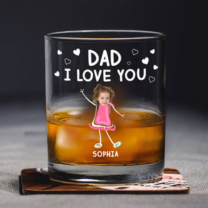 Dad We Love You Personalized Print Whiskey Glass Gift For Dad, Father HA75 892210