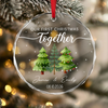 Custom Name Our First Christmas As Mr & Mrs Glass Ornament, Personalized Newlywed Christmas Gift LM32 669701