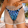 Personalized Bikini Illusion Swim Shorts for Women, Funny Beach Vacation Shorts CH07 180132