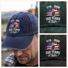 Personalized Freedom Vintage Washed Denim Baseball Cap HO82 901226