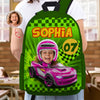Custom Kid Photo Racing My Own Way Personalized Backpack HA75 921638