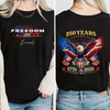 Custom Name Freedom 250 Years 1776 - 2026 Back & Front Dark Shirt TH10 169337