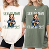 Custom Senior Dad Mom Photo Comfort Shirt Class of 2027 with Child Photo & Name, Graduation Mom Gift TH10 170557