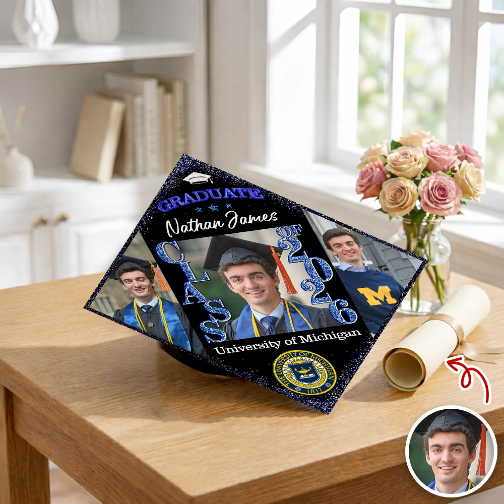Personalized Graduation Cap Topper Class of 2026 – Custom Grad Cap Decoration HO82 901740