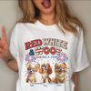 Red White Woof Personalized Shirt Gift For Dog Lover HO82 901188
