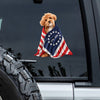 Custom Photo My Dog, Cat Loves America 250 Patriotic Car Window Decal Sticker HA75 920222