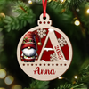 Personalized Letter Name Gnomes Christmas 2 Layer Wooden Ornament HA75 898300