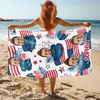 Custom Independence Day Photo Beach Towel CH07 895800