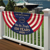 Custom Family Name We The People 250 Years 1776-2026 Non-Pleated Fan Flag TH10 170141