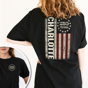 Custom Name American 250 Years Front And Back Dark Shirt TH10 896829