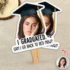 Custom Funny Face I Graduated Can I Go Back To Bed Now Face Fan For Party Favors HA75 921238