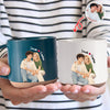 Custom Couple Watercolor Photo Pottery Mug Valentine Gift For Him Her CH07 910194