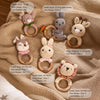 Custom Cute Bear Crochet Baby Rattle Toy with Name - Newborn Gift, Baby Shower Gift LM32 669453