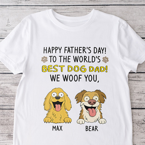 To The World Best Dog Dad Bright Shirt Personalized Gift For Father's Day HO82 893708