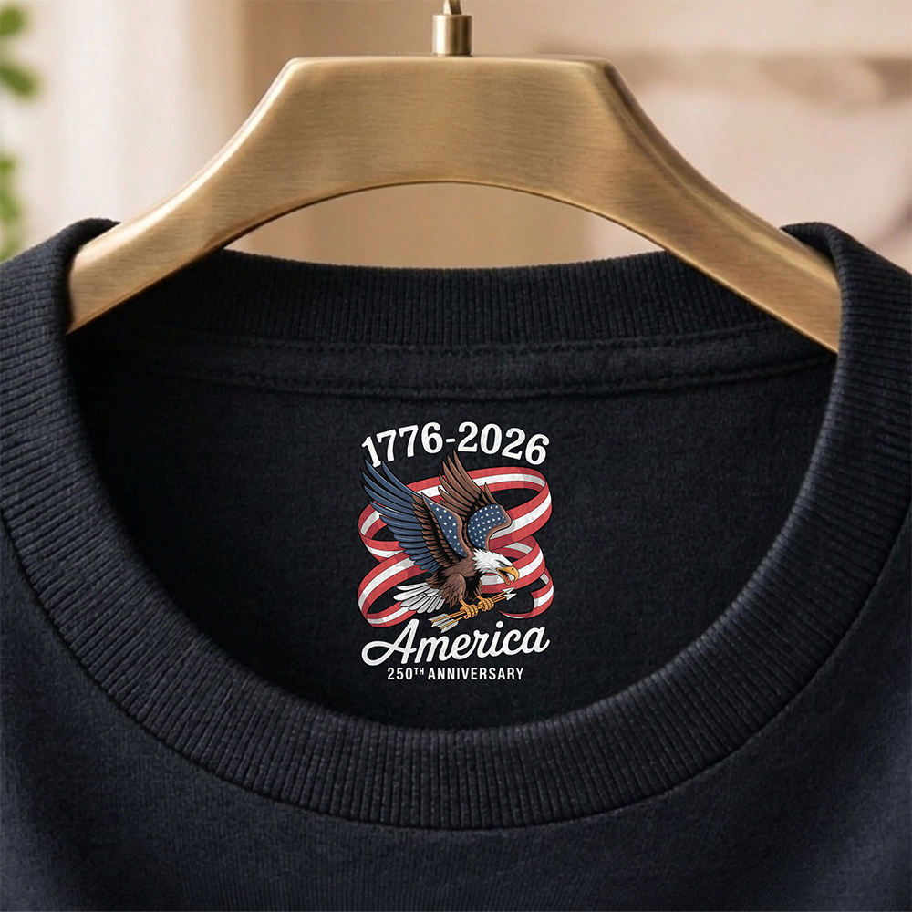 America 250Th Anniversary 1776-2026 Eagle Us Flag Back Neck Shirt CH07 910922