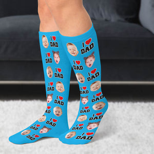 Custom Face Best Dad Ever Happy Father's Day Socks LM32 893533