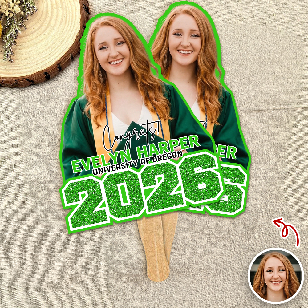 Custom Photo Class Of 2026 Graduation Face Fan For Party Favors HO82 902220